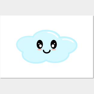 Kawaii Cute Cloud Character Posters and Art